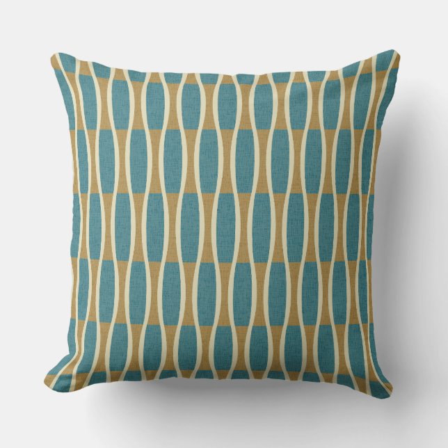 Coussin Motif rétro Mid-Century Moderne (Recto)