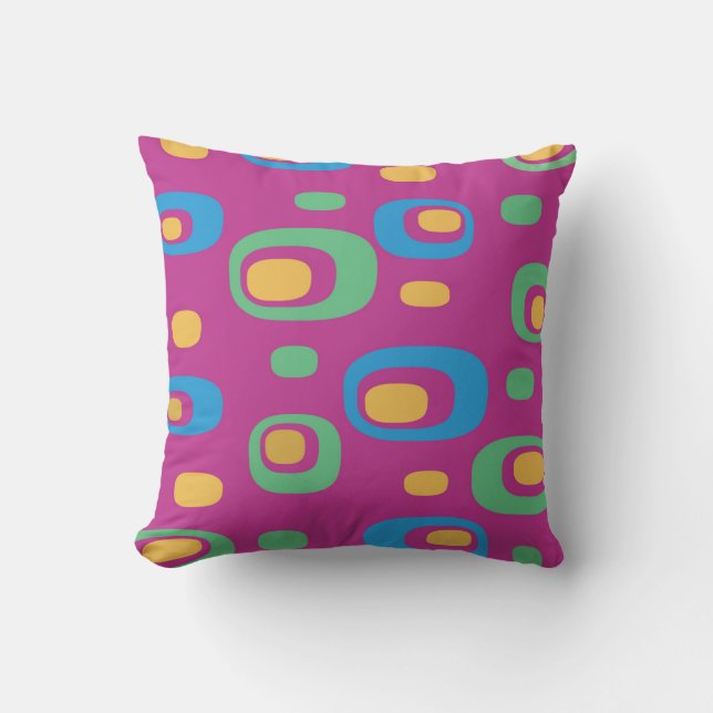 Coussin Motif Retro Mod (Recto)