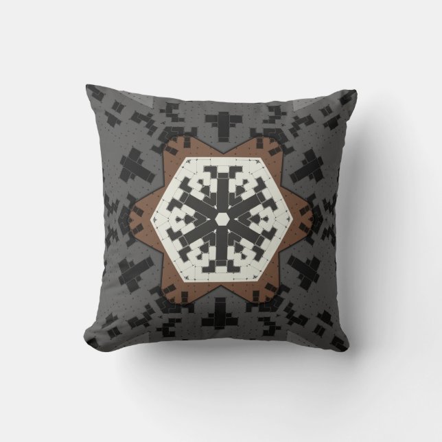 Coussin motif Retro Puzzle transparent (Recto)