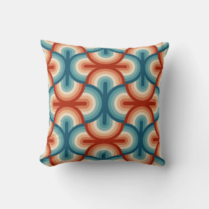 Coussin Motif Retro Summer Rainbow Stripes