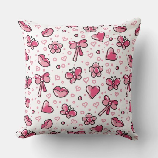 Coussin motif romantique (Recto)