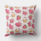 Coussin motif romantique de nourriture (Verso)