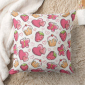 Coussin motif romantique de nourriture (Couverture)