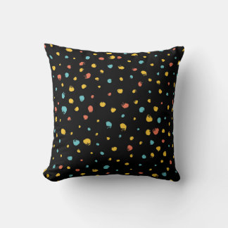 Coussin Motif rond abstrait fait à la main sans fin