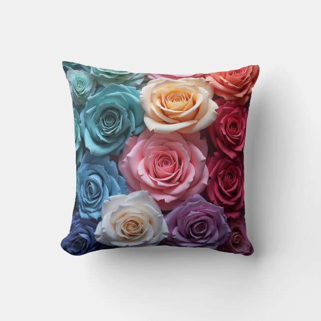 Coussin motif rose (Recto)