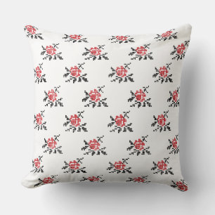 Coussin motif rose