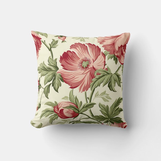 Coussin Motif rose (Recto)
