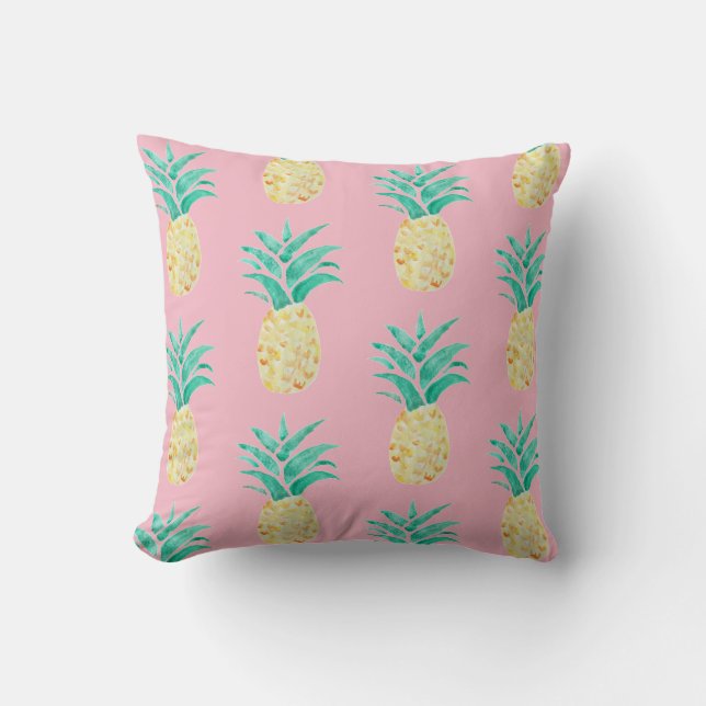 Coussin Motif rose ananas (Recto)