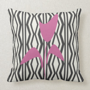 Coussin Motif rose de style d'art déco de princesse Flowe
