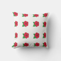 Coussin Motif Rose élégant