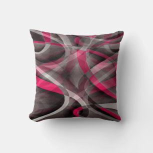 Coussin Motif rose et gris Rose des années 80