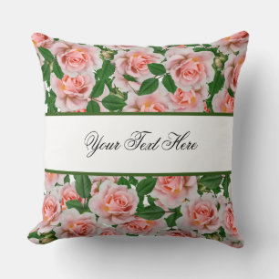 Coussin motif rose modifiable