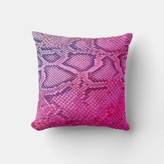 Coussin motif rose Snakeskin (Recto)