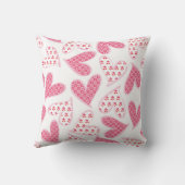 Coussin Motif rose Whimsical Floral Hearts (Verso)