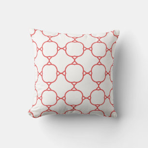 Coussin motif rouge de pavot