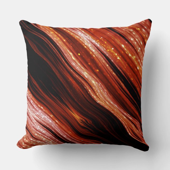 Coussin Motif rouge de rayures (Recto)
