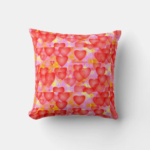 Coussin motif rouge Thunder_Cove de coeurs