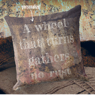 Coussin motif rouillé Brown