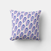 Coussin Motif royal bleu et rose (Recto)