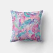 Coussin Motif ruban abstrait pastel (Verso)