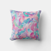 Coussin Motif ruban abstrait pastel (Recto)
