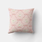 Coussin Motif Ruban Rose Hedwig (Verso)