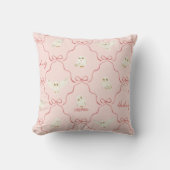 Coussin Motif Ruban Rose Hedwig (Recto)