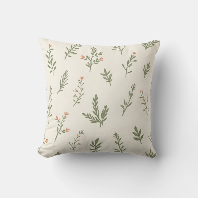Coussin Motif Sage Serenity (Recto)