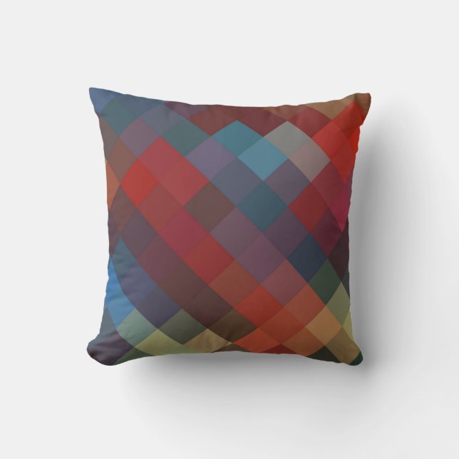 Coussin Motif sans couture 2 de diamant multi de couleurs (Recto)