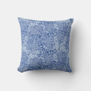 Coussin Motif sans couture Abstrait Denim Pockets