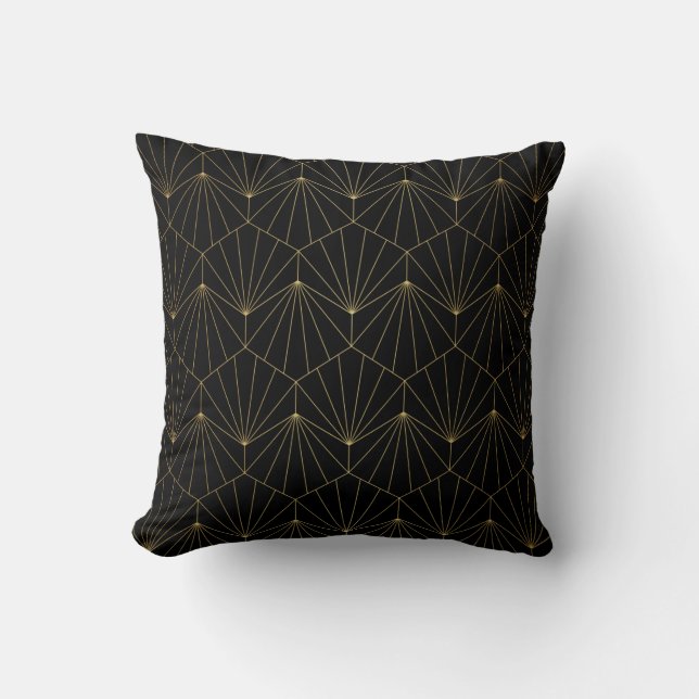 Coussin Motif sans couture art déco diamant moderne. Un (Recto)