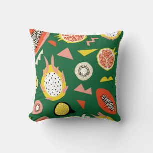 Coussin Motif sans couture aux fruits tropicaux