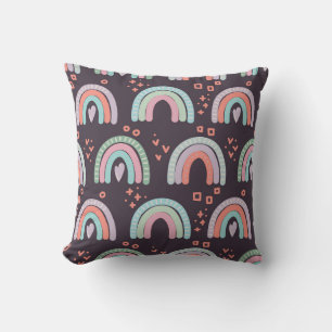 Coussin motif sans couture avec arc-en-ciel et clip goutt
