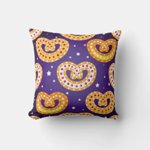 Coussin Motif sans couture avec bonbons de Noël. Vintage