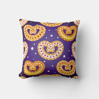 Coussin Motif sans couture avec bonbons de Noël. Vintage