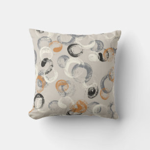 Coussin Motif sans couture avec cercles colorés d'aquarell