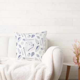 Coussin Motif sans couture avec coquillages
