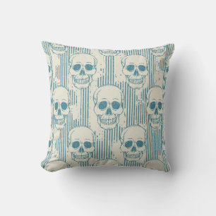Coussin Motif sans couture avec crâne. Dessin libre