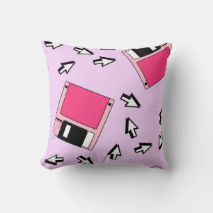 Coussin Motif sans couture avec disquette colorée en vapo