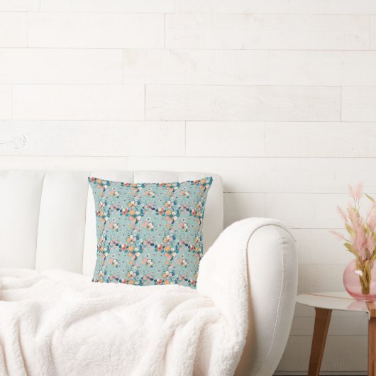 Coussin Motif sans couture avec fleurs (Canapé)