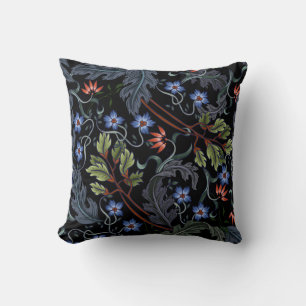 Coussin Motif sans couture avec fleurs dans le style art d