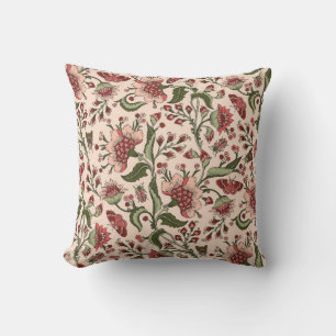 Coussin Motif sans couture avec fleurs d'imaginaire, mur n