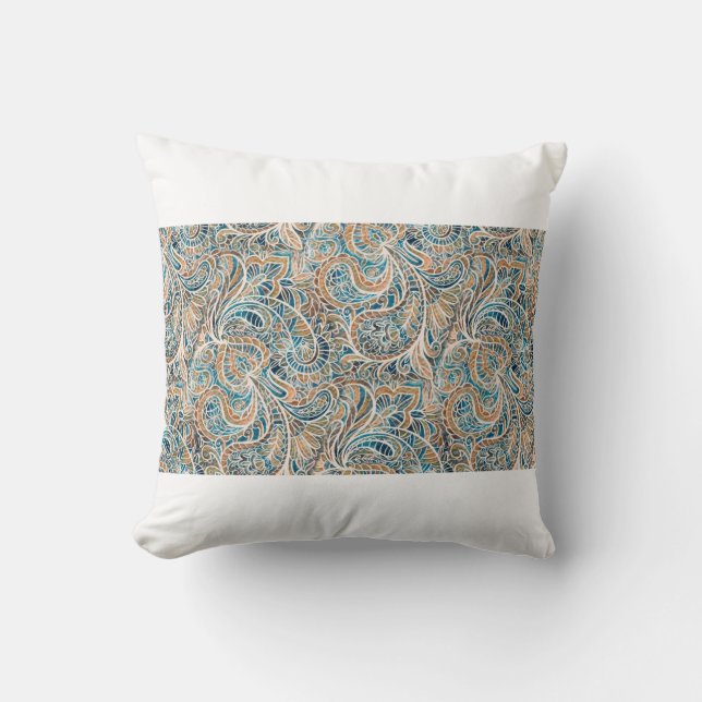 Coussin Motif sans couture avec impression Paisley multico (Recto)