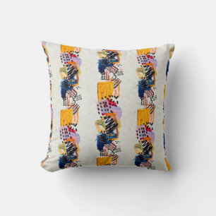 Coussin Motif sans couture avec traits de peinture dessiné