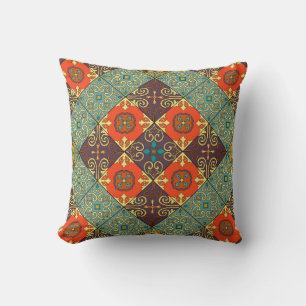 Coussin Motif sans couture avec tuiles portugaises en tala