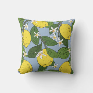 Coussin Motif sans couture de branches avec citrons, lea v