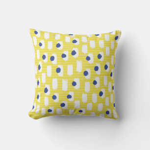 Coussin Motif sans couture de brosse dessinée à la main.