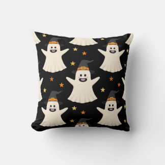 Coussin Motif sans couture de fantômes d'Halloween avec de