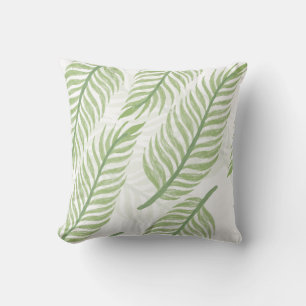 Coussin Motif sans couture de feuille de palme tropicale