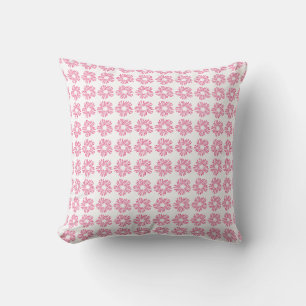 Coussin Motif sans couture de fleurs décoratives rose roug